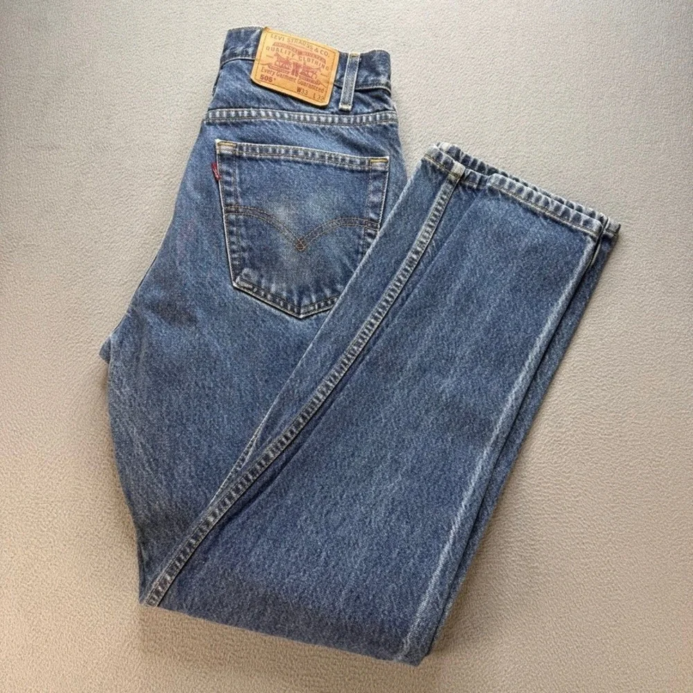 VTG Levis 505 Jeans Straight Leg 33x32‎ (FIT 32/31) Blue Denim 90s Retro Classic